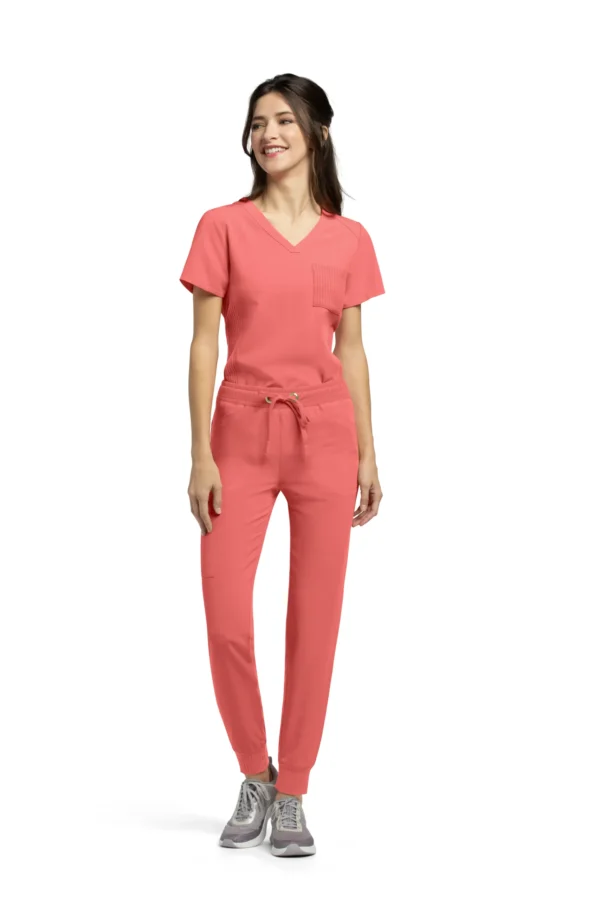 Spodnie medyczne Jogger kolor koralowy w clcl