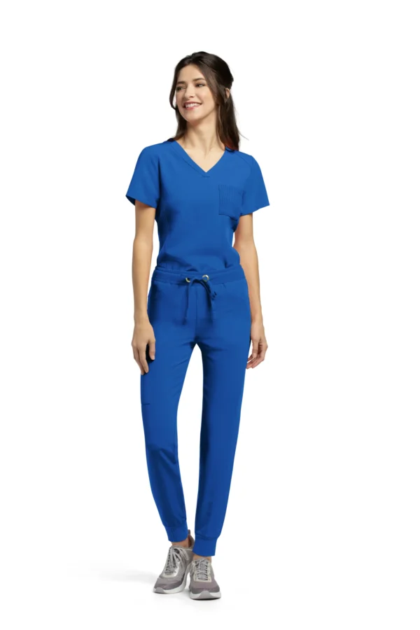Spodnie medyczne Jogger kolor niebieski królewski w clcl
