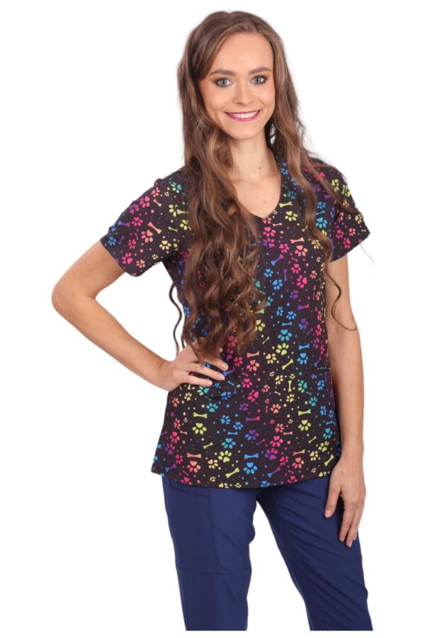 bluza medyczna damska w łapki