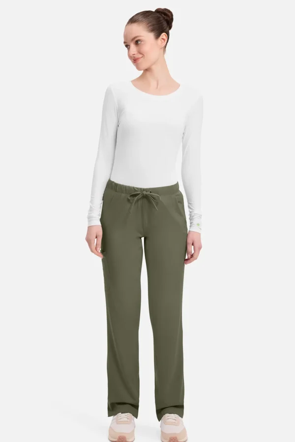 spodnie medyczne damskie oliwka HH front