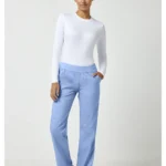 Scrubs Spodnie medyczne damskie Revolution Cherokee Błękit Gołębi WWE110_CEIL - obrazek 4