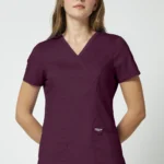 Scrubs Bluza medyczna damska Revolution Cherokee Wino - obrazek 9