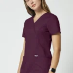 Scrubs Bluza medyczna damska Revolution Cherokee Wino - obrazek 3