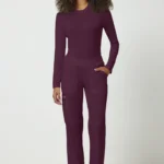 Scrubs Spodnie medyczne damskie Revolution Cherokee Wino WWE110_WINE - obrazek 10